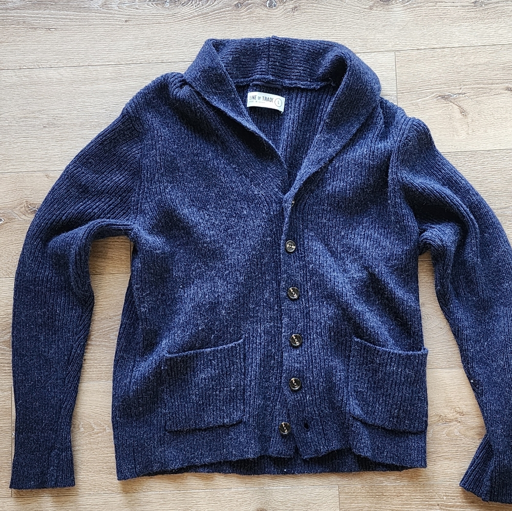 Line of Trade wool shawl cardigan